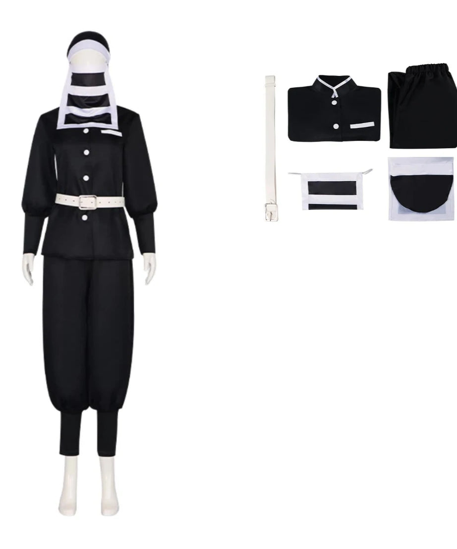 Demon Slayer Anime Peripheral Makomo Kanroji Mitsuri Kokushibo Nakime Costume  Style Kimono Cos Outfit Halloween Party