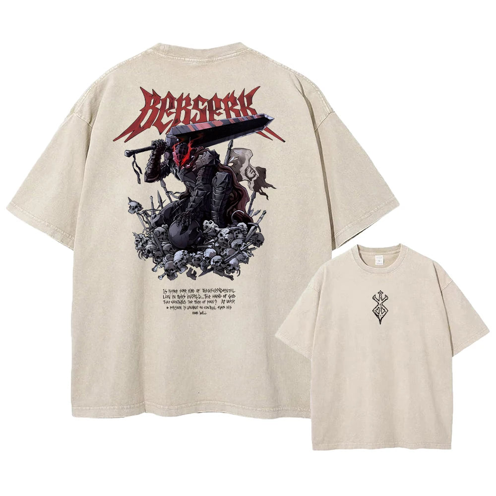 Berserk Anime Vintage Graphic T-Shirt – Harajuku Cotton Tee for Men & Women