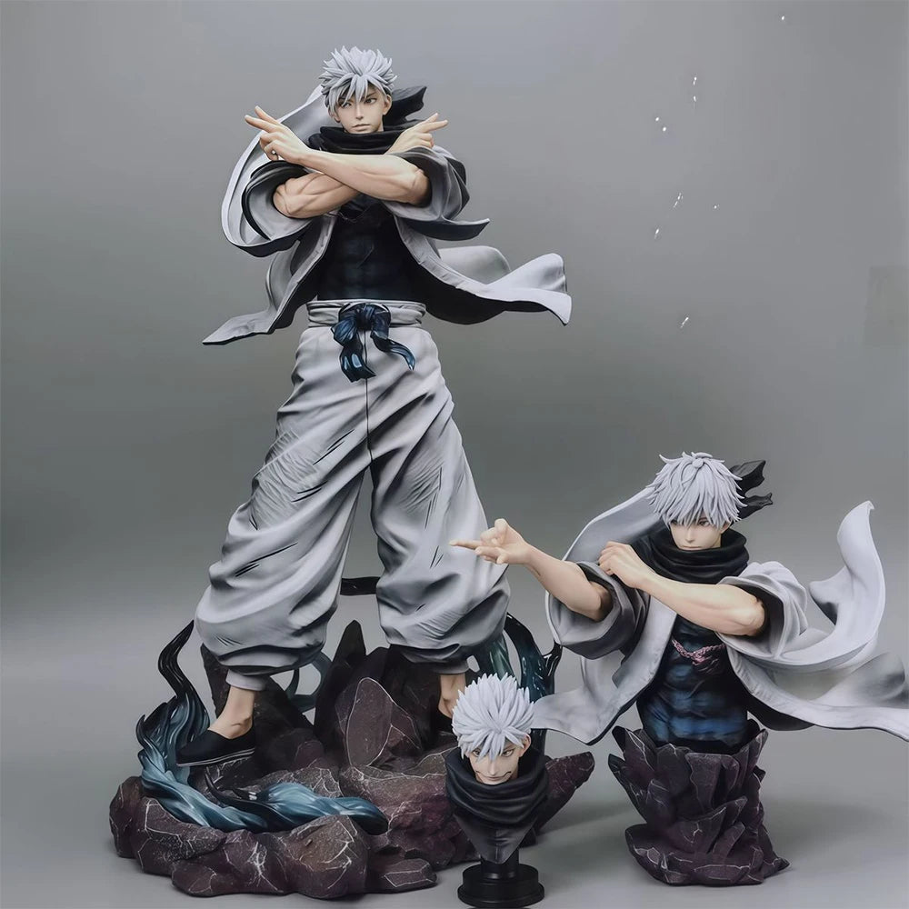 Anime Jujutsu Kaisen Gojo Satoru 36cm PVC Statue Figure – 3 Interchangeable Heads 6