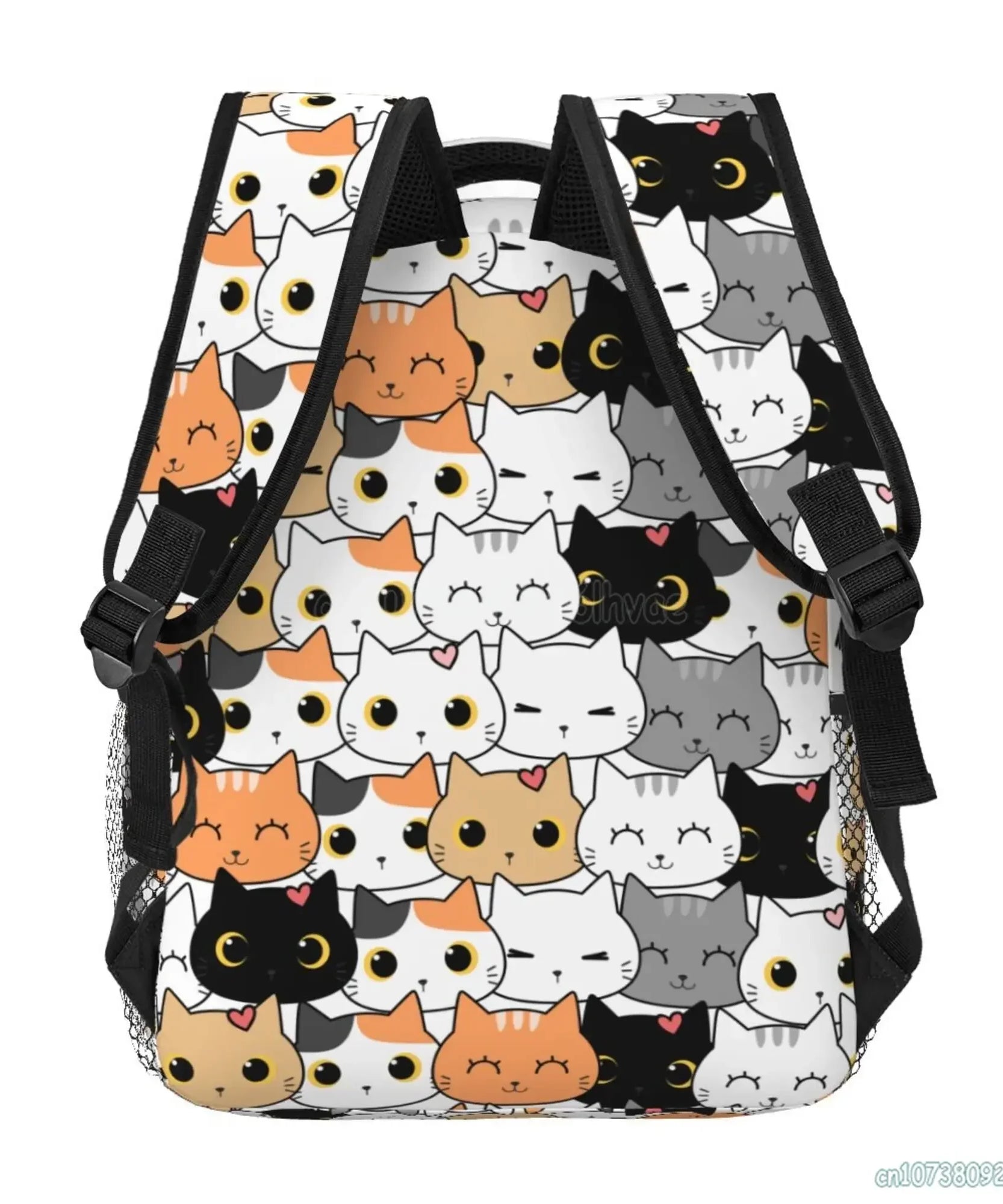 Anime Neko Atsume Women Backpack Mochila for Girls Boys Travel Rucksack Cute Cat Printing Shoulder Bag for Teenages