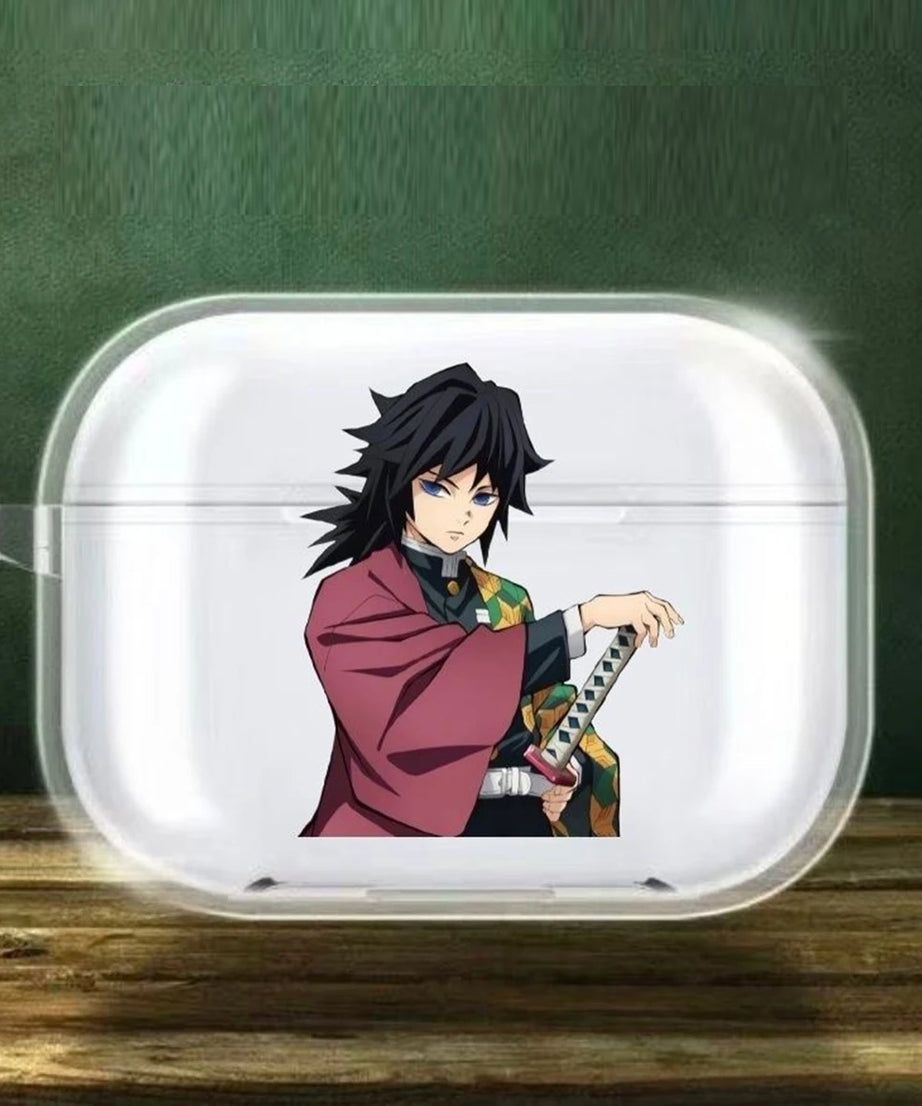 Anime Demon S-Slayer Cool Case Soft silicone TPU Case For AirPods4 Pro 1 2 3 Clear Transparent Bluetooth Earphone Case