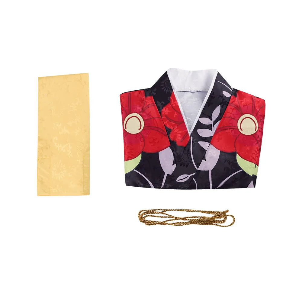 Anime Demon Slayer Lady Tamayo Cosplay Costume – Kimono & Wig Set 4