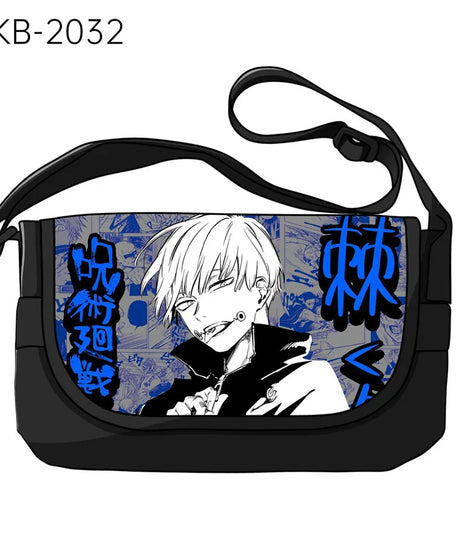 Anime Jujutsu Kaisen Shoulder Gojo Satoru Ryomen Sukuna Handbag Messenger Bag Phone Holder Storage Bags for Travel