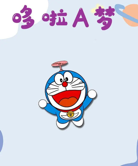 New Doraemon Anime Cartoon Kawaii Jingle Cat Cute Clothes School Bag Pins Ornaments Creative Personalized Badge Gift Wholesale