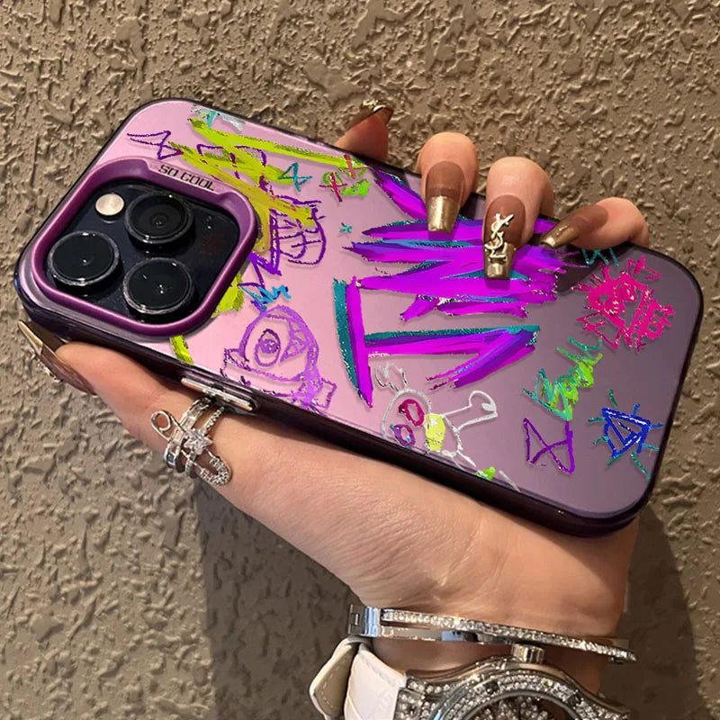 Anime Arcanes Graffiti J-Jinxs For iPhone 16 15 14 13 12 11 Pro Max XS Max 7 8 Plus Phone Case Shockproof Silicone Matte Cover