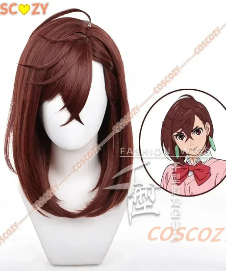 Momo Ayase Cosplay Costume Wig Anime Dandadan Sweater Skirt School Uniform Earrings Choker Socks Christmas Party for Girls Women