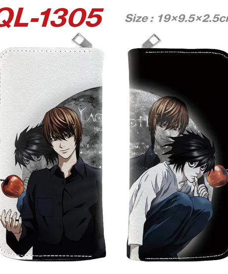 Death Note Anime Portable Zipper Wallet anime Long Purse Handbag Card Holder