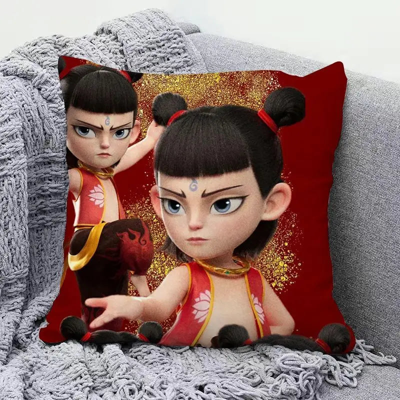Ne Zha anime peripherals pillows cute personality creative fashion living room sofa bedroom cushions holiday gift