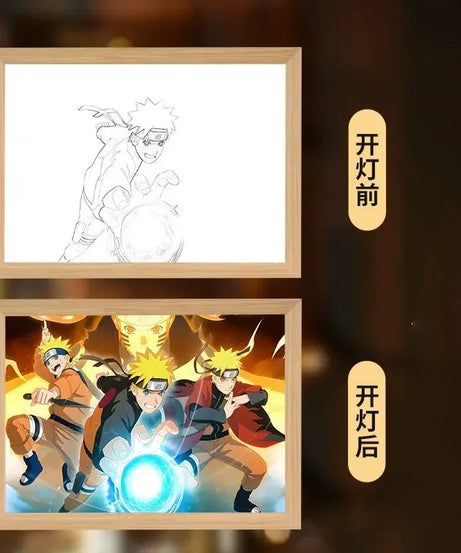 Naruto LED Night Light – Kakashi, Sasuke & Madara Anime Bedroom Lamp Gift