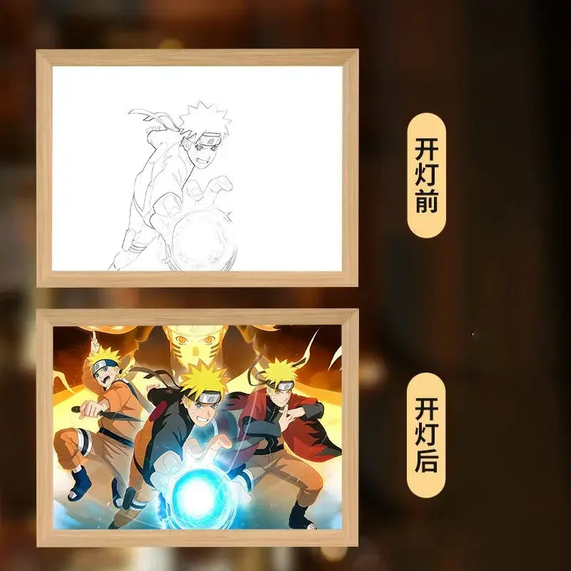 Naruto LED Night Light – Kakashi, Sasuke & Madara Anime Bedroom Lamp Gift