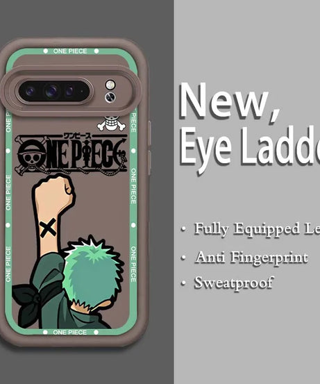 Roronoa Zoro Eye Ladder Case – One Piece Soft TPU Cover for Pixel 9–7A Pro 5G