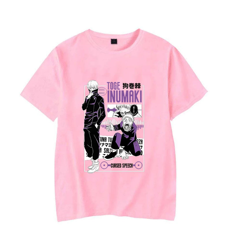 Hot Anime Inumaki Toge Graphic Short Sleeve T-Shirts For Women Men Shirts Loose T-Shirt Casual Summer T-Shirts Plus Size Tops