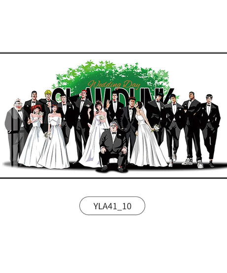 Slam Dunk Wall Art – Sakura Path Anime Mural for Bedroom or Living Room