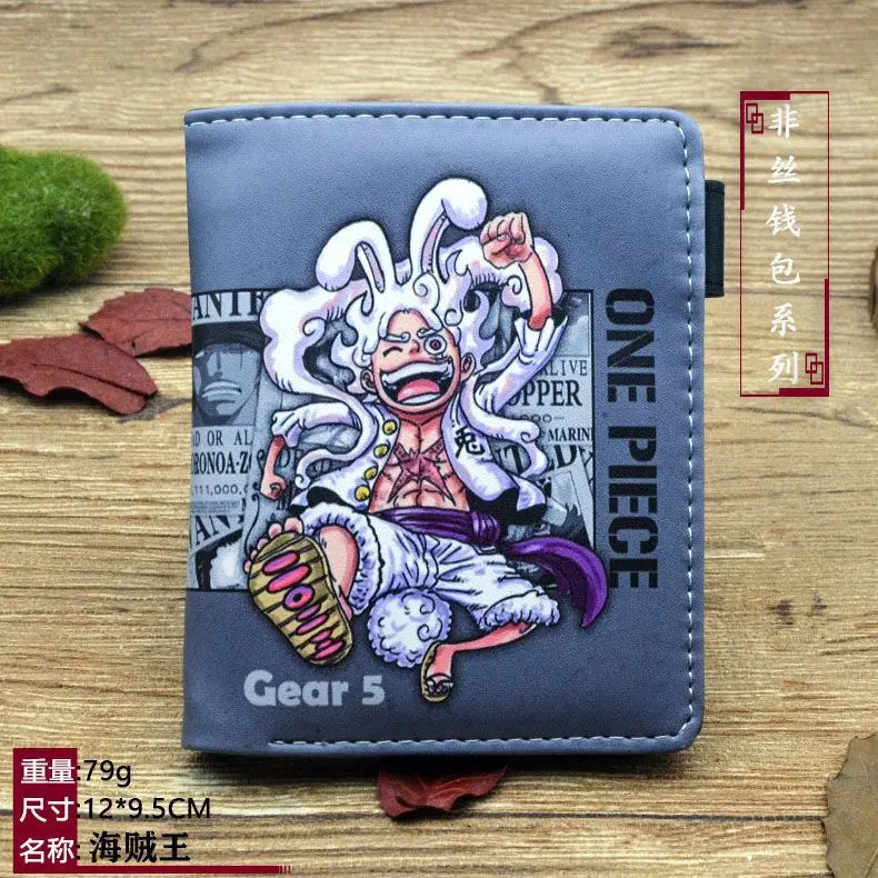 Anime One Piece Figure Wallet Luffy Purse Zoro Ace Bounty Order Skeleton Pattern Pu Kawaii Wallet Card Holder Purse