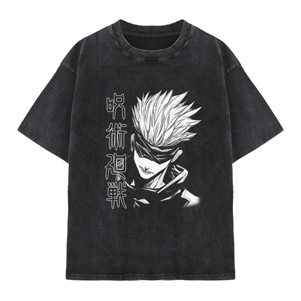 Anime Jujutsu Kaisen Ryomen Sukuna Vintage Washed T-Shirt – Graphic Cotton Tee 4