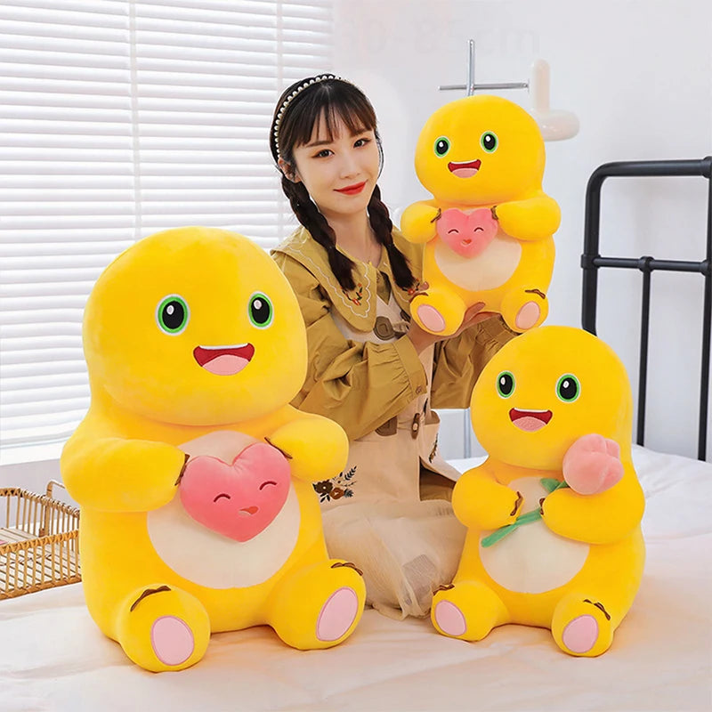 Kawaii Milk Dragon Stuffed Doll Plush Toy Cute Milk Dragon with Flower Soft Toy for Kids Birthday Xmas Gift for Girls and Friend