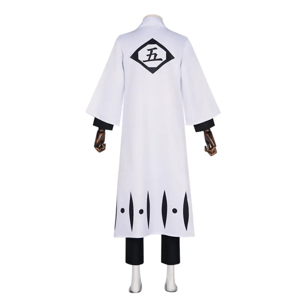 Anime Bleach Aizen Sousuke Cosplay Costume Wig Sets Bleach Thousand Year Blood War Gotei 13 Team 5 Captain Robe Kimono Outfits