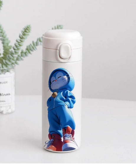 Doraemon Stainless Steel Thermos Mug – 400ml Insulated Cartoon Water Bottle