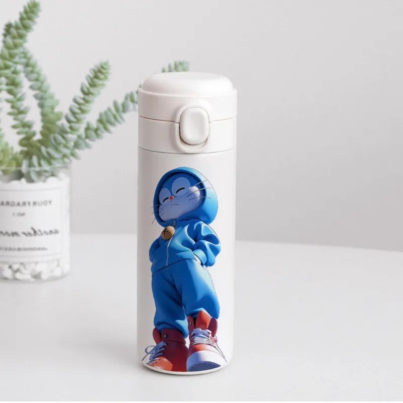 Doraemon Stainless Steel Thermos Mug – 400ml Insulated Cartoon Water Bottle