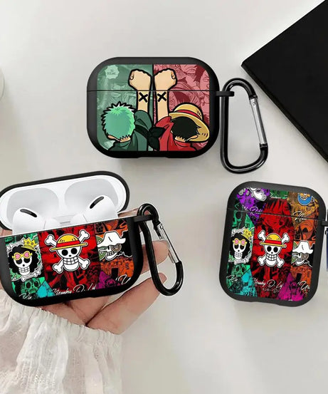 Anime OneS P-ieceS Earphone Cases Cover Case For Airpods 3 4 1 Pro Pro3 2 Pro2