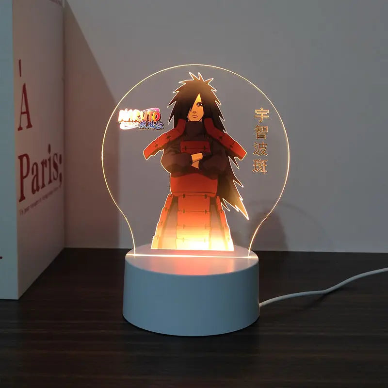 New Animation Naruto anime peripheral light-up stand night light Naruto Sasuke Uchiha Itachi Gaara Kakashi Tsunade holiday gift