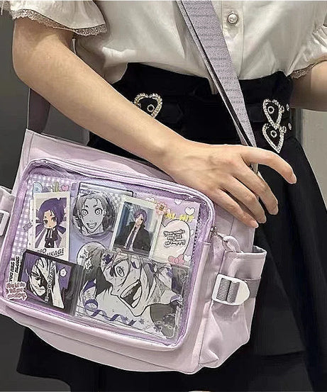 New Style Transparent Postcard Display Shoulder Women Badge DIY Decoration Crossbody Bag Anime Expo Class Tote Itabag
