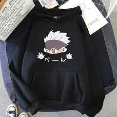 Jujutsu Kaisen Satoru Gojo Funny Kawaii Anime Graphic Hoodie – Harajuku Pullover Sweatshirt