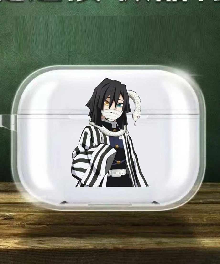 Anime Demon S-Slayer Cool Case Soft silicone TPU Case For AirPods4 Pro 1 2 3 Clear Transparent Bluetooth Earphone Case