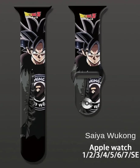 ONE PIECE Luffy Zoro Iwatch Strap Apple Watch Band for Iwatch 7 6 5 4 3 2 1 Se Anime Cartoon Kawaii Bracelet Replace Wristband