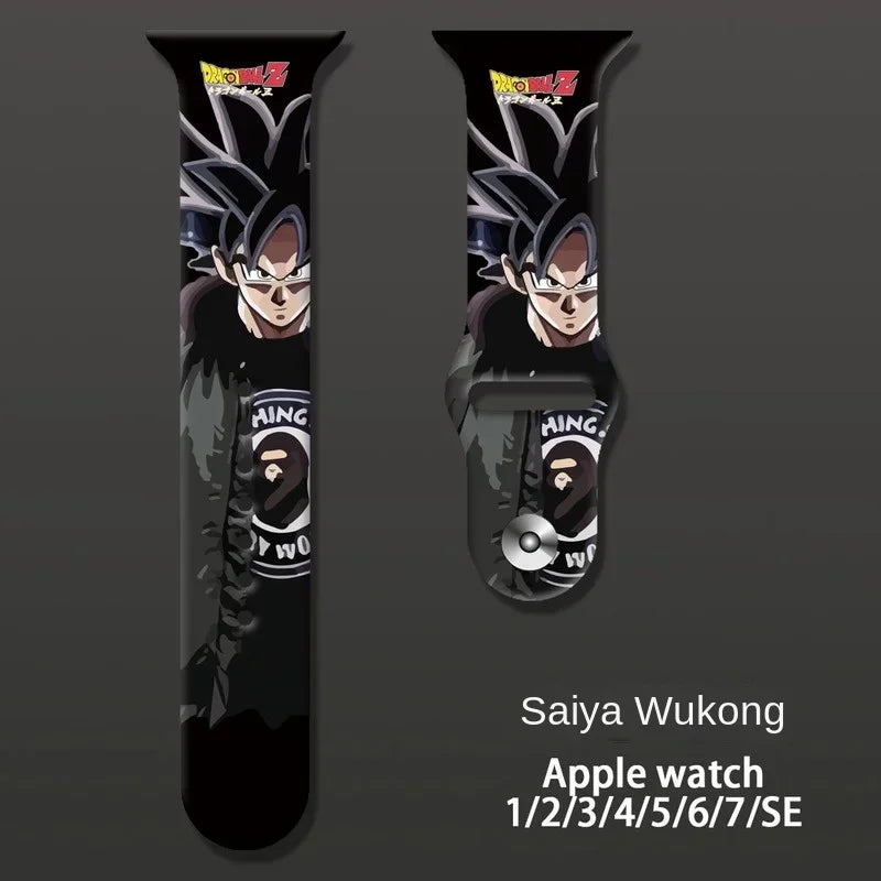 ONE PIECE Luffy Zoro Iwatch Strap Apple Watch Band for Iwatch 7 6 5 4 3 2 1 Se Anime Cartoon Kawaii Bracelet Replace Wristband