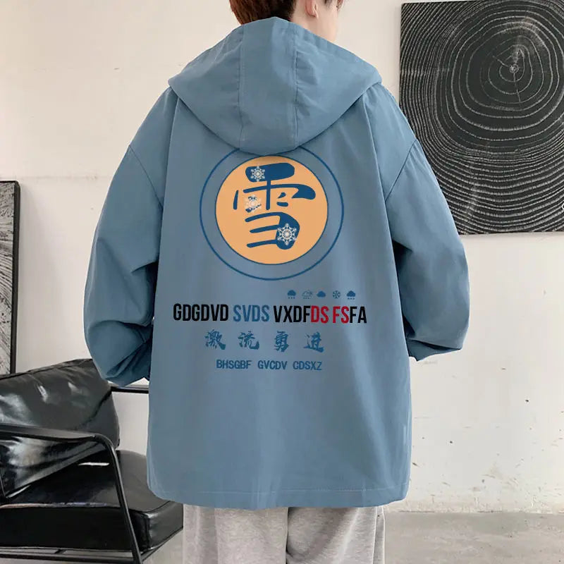 One Piece Monkey D. Luffy Anime Hooded Jacket Spring and Autumn New Men's Short Style Hooded Top Loose Large Coat