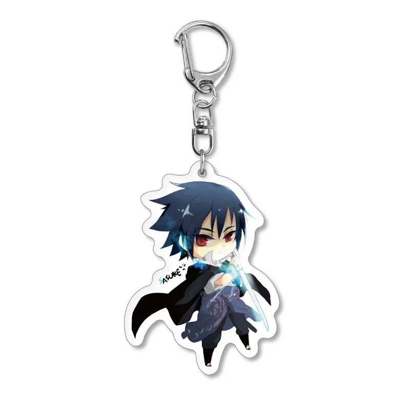 Naruto Keychain Key Accessories Acrylic Key Holder Kakashi Key Chain Ring Jewelry Bag Pendant for Girl Trinket Gift New