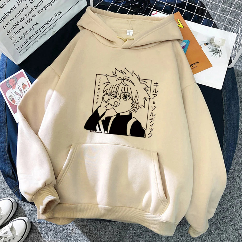 Hunter x Hunter Killua Zoldyck Graphic Hoodie Gothic Harajuku Fleece Pullover 3