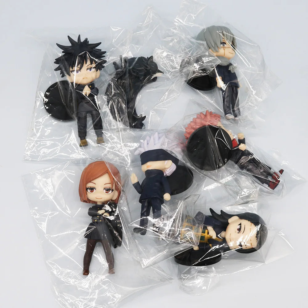7pcs Jujutsu Kaisen Okkotsu Yuta Geto Suguru Gojo Satoru Megumi Nobara Itadori Yuji Anime Action Figure Toys Doll