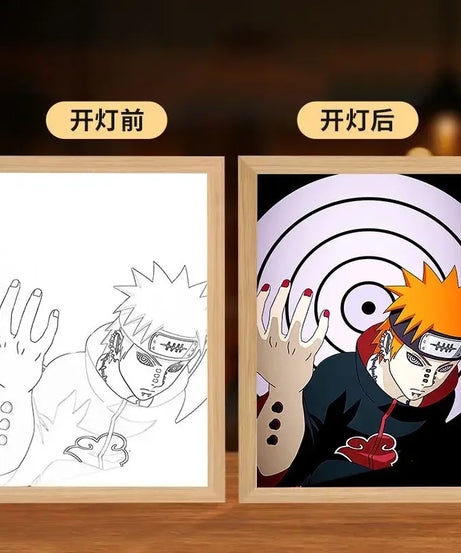 Naruto LED Night Light – Kakashi, Sasuke & Madara Anime Bedroom Lamp Gift