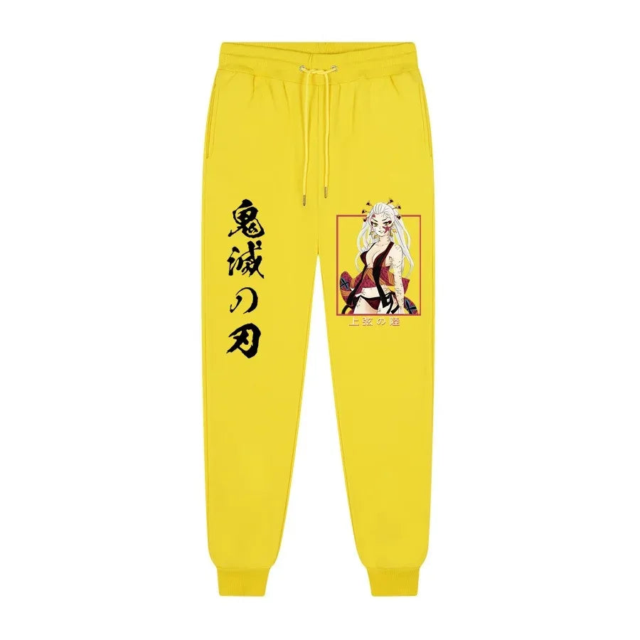 Anime Demon Slayer printed trousers men's comfortable fleece pants jogging men's trousers casual versatile sweatpants S-3XL