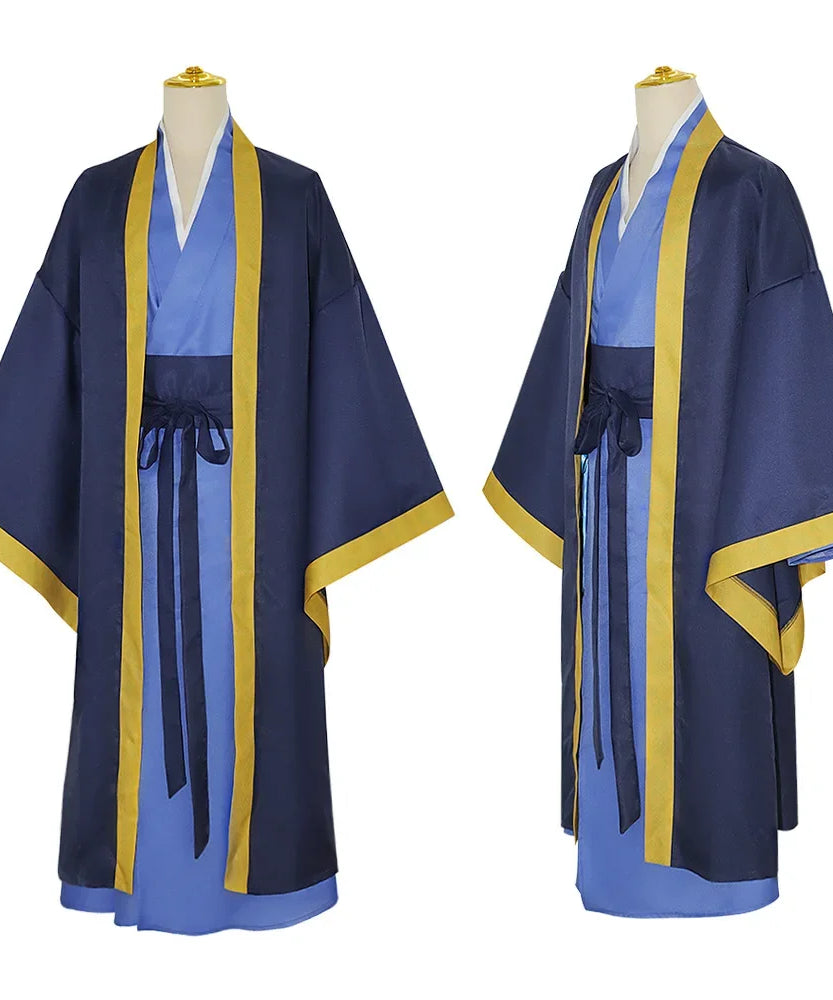 Anime The Apothecary Diaries Jinshi Cosplay Costume Wig Blue Robe Uniform Headwear Kusuriya No Hitorigoto Halloween Women Men