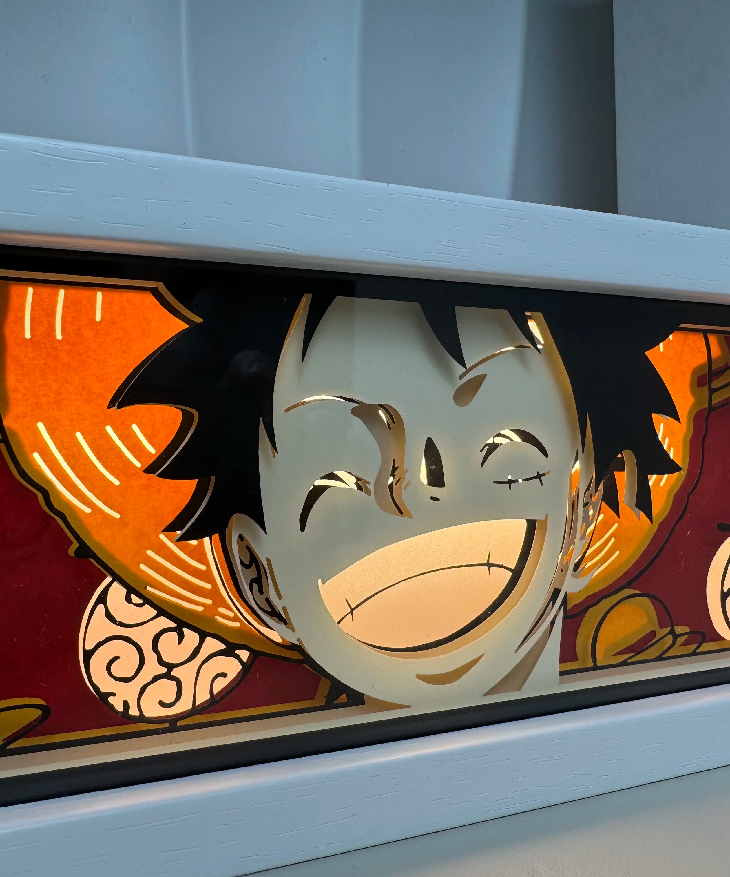 Anime  series paper-cut light room bedroom night light atmosphere light remote control colorful light box