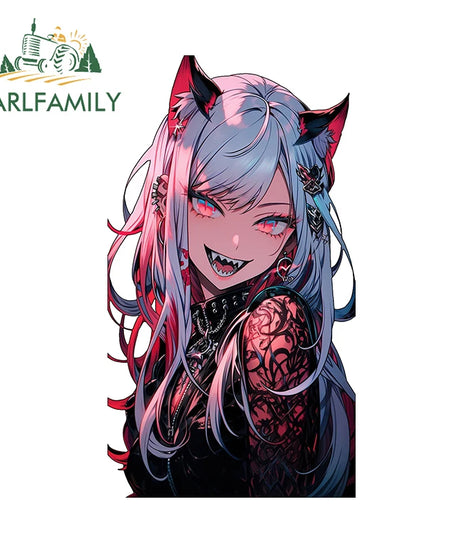 13cm x 7.4cm Zero Two Anime Car Sticker Motorcycle Bumper Funny Laptop Sunscreen Decal Scratch-Proof Fashion Decor