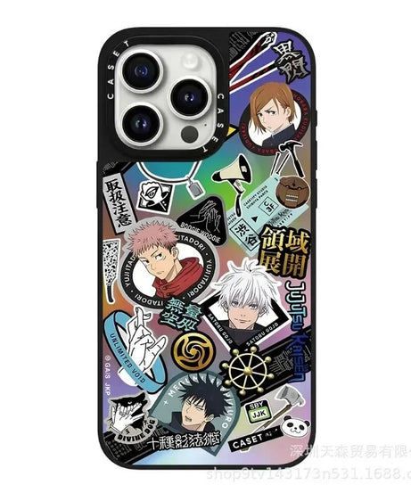 Jujutsu Kaisen Mirror Phone Case – Anti-Fall Anime iPhone 16 Pro Max