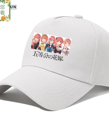The Quintessential Quintuplets Nakano Ichika Nino Itsuki two-dimensional print hat men's and women's COS baseball cap present