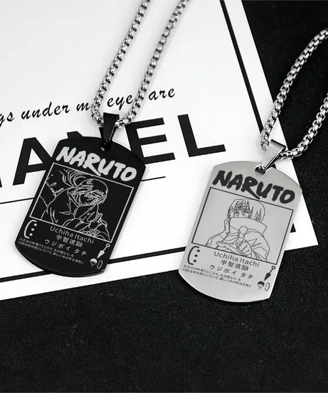 Naruto Kakashi Necklace Pendant Stainless Steel Chain Fashion Alloy Student Children Creative Necklace Clothing Accessories Gift