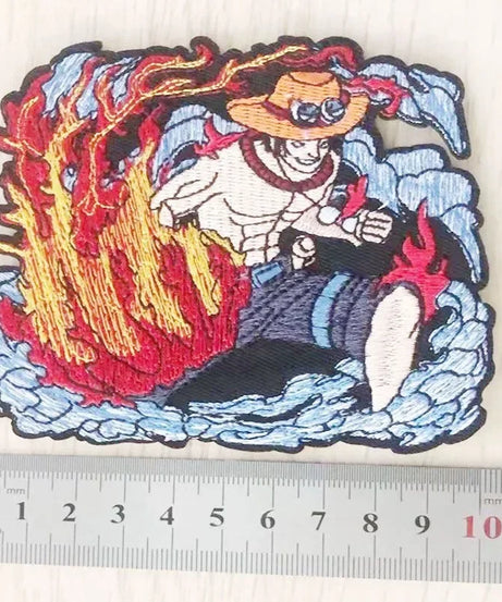 One Piece Luffy Animation Character Embroidery Ironing Cloth Sticker Fashion Clothes DIY Hole Patch Cloth Sticker