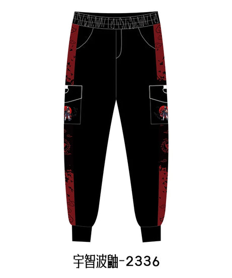 New Anime Peripherals Casual Pants Uzumaki Naruto Uchiha Sasuke Uchiha Itachi Hatake Kakashi Sweatpants Trousers Slacks Overalls