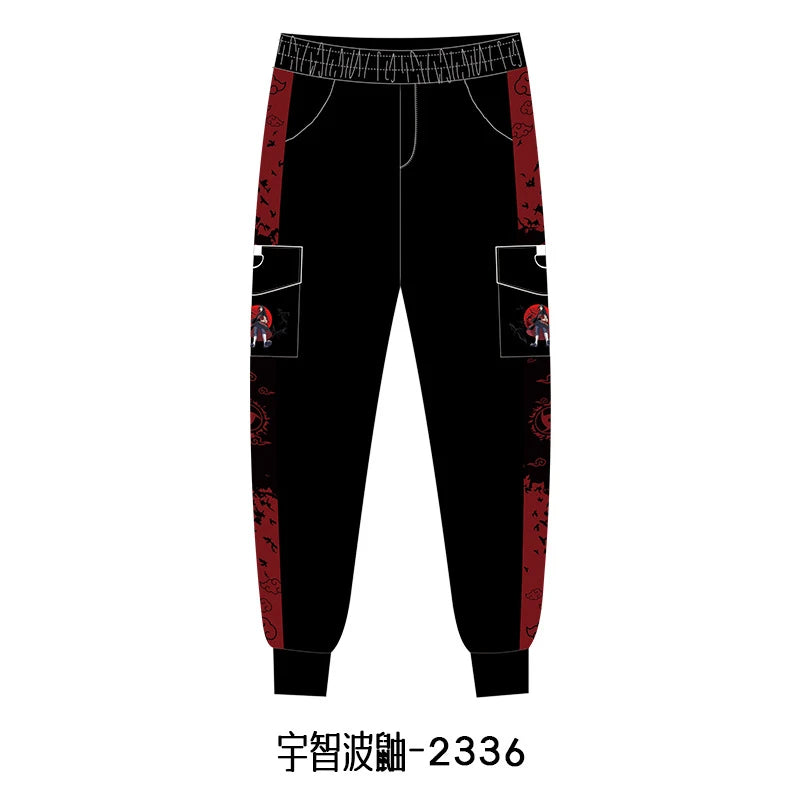 New Anime Peripherals Casual Pants Uzumaki Naruto Uchiha Sasuke Uchiha Itachi Hatake Kakashi Sweatpants Trousers Slacks Overalls