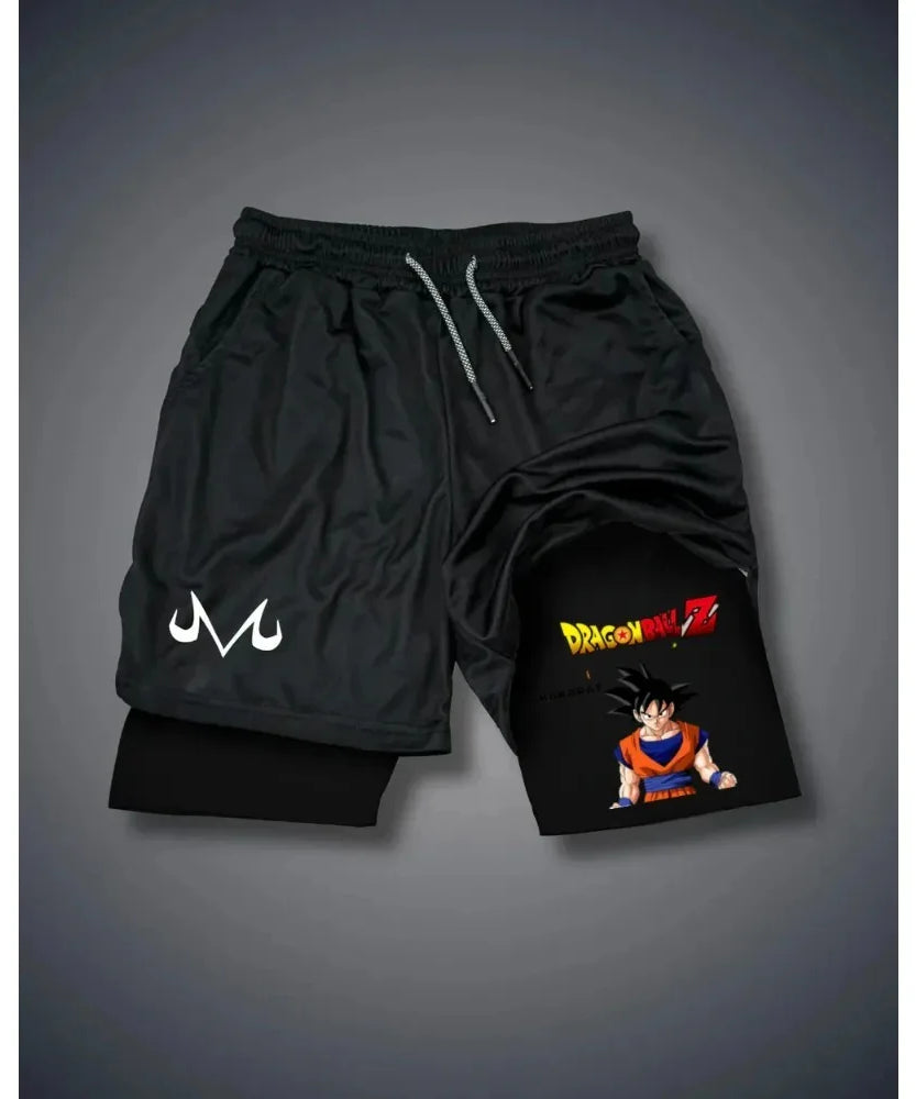 Retro Dragon Ball Shorts Wukong Art Official Men's Quick Drying Pants Summer Fashion Sports Double Layer Pants Y2K