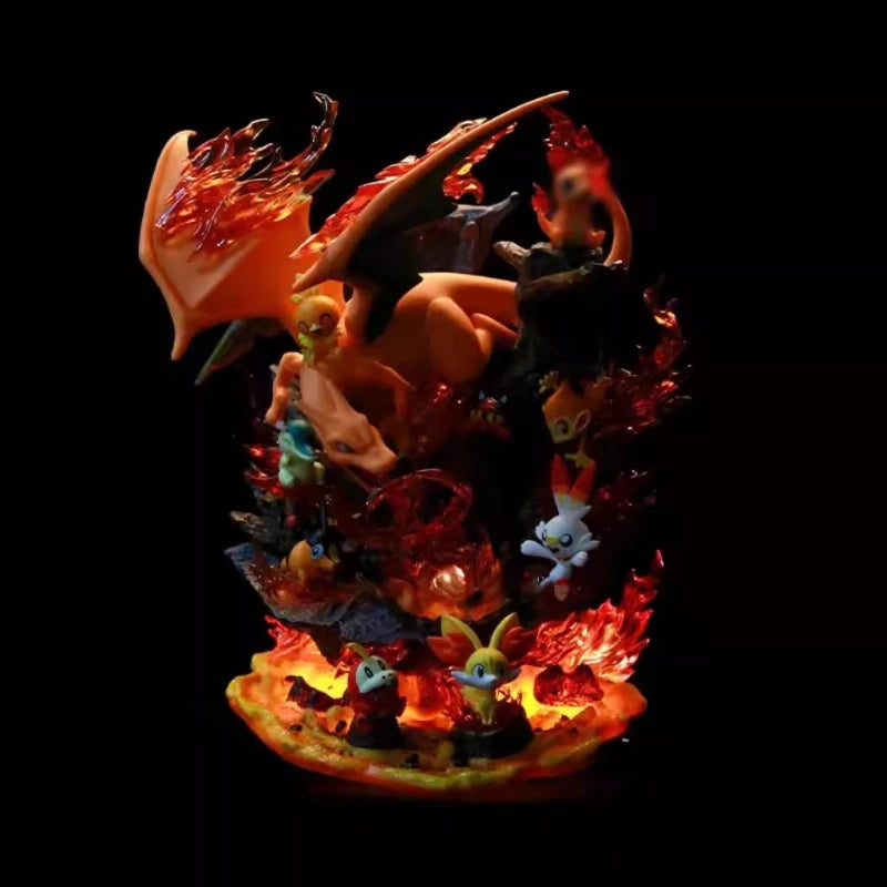 Pokémon Charizard Family Light-Up PVC Figure — 32cm Statue 3