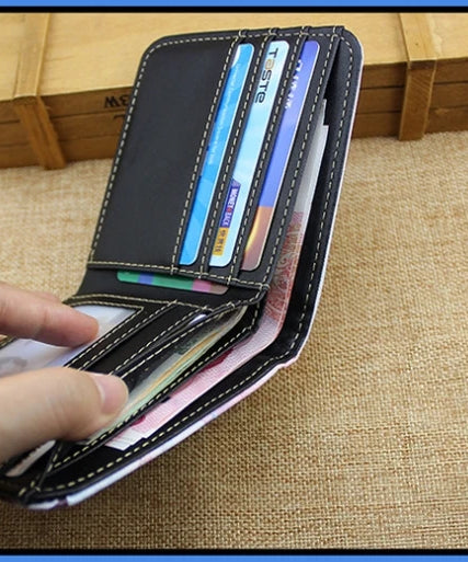 Anime Attack on Titan Short PU Leather Wallet Cute Synthetic Bifold Purse Gift for Manga Fans