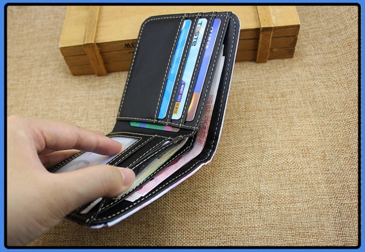 Anime Attack on Titan Short PU Leather Wallet Cute Synthetic Bifold Purse Gift for Manga Fans