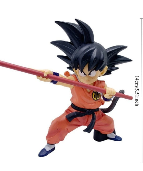Anime Dragon Ball Figure Childhood Son Goku Action Figure PVC Model Toy Statue Doll Collection Desktop Decoration Kids Gift 14cm